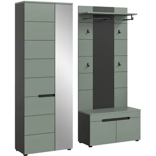 xonox.home Canu Garderobenschrank 160x190x37 cm grau