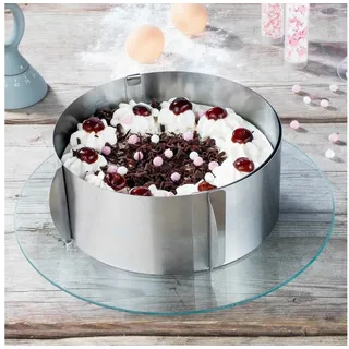 Hi Tortenring aus Edelstahl verstellbar von ca. 16 - 30 cm