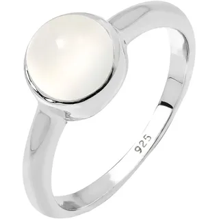 Elli Ring Damen, Elegant mit Mondstein in 925 Sterling Silber
