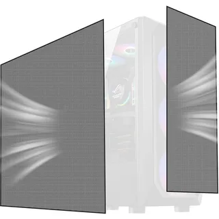 2 Stück 500 x 500 mm DIY Computer PC Gehäuse und Lüfter PVC Staubdichte Mesh Filterabdeckung mit Magnetstreifen für Computergehäuse, Lautsprecher und mehr