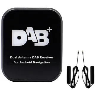 Generisch Dual Antenna DAB+Digital Radio Receiver Box Amplified Aerial für Autoradio USB Plug DAB+ Aerial Kit Radio Box DAB+ Digital Radio Adapter Box für Android Car Stereo