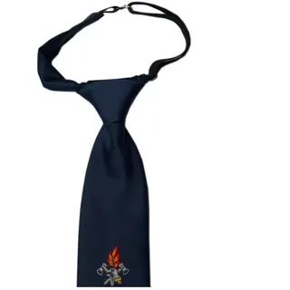 Feuerwehr Krawatte mit Feuerwehr-Emblem und Gummiband Standard Navy