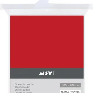 MSV Duschvorhang Sara 180 x 200 cm rot