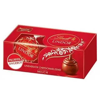Lindt Pralinen Lindor Milch, 3er Stange, 37g