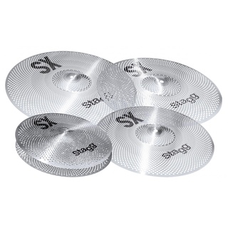 Stagg SXM Silent Practice Cymbal Set - 14''HH 16''+18''Crash 20''Ride