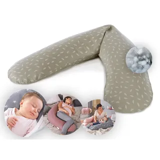 Stillkissen "Das Original" mit Polyester Hohlfaser Bezug 190 cm Farbe: 131 Blättertanz taupe