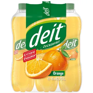 Deit Orange Zuckerfrei EINWEG, (6 x 750 ml)