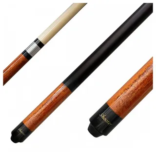 Winsport Shooter Billardqueue, aus hochwertigem Ahornholz, Pool-Cue, super Spielqualität, 147 cm 2-TLG. mit 12,5 mm Klebeleder oder 12 mm Schraubleder, Edelstahlgewinde (12,5 mm Klebeleder)