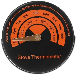 UNF Ofenventilator, magnetisches Ofenrohrthermometer aus Legierung, Temperaturanzeige für Holzbrenner, hocheffiziente Wärmeverteilung, Holzbrenner, Ventilator, Kaminventilator