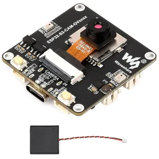 Waveshare ESP32-S3-CAM-OV5640, ESP32-S3 AIoT Camera Development Board, Integrated Audio Input & Output Module, Support Connecting External Display, Image Capture & Recognition & AI Speech Interaction