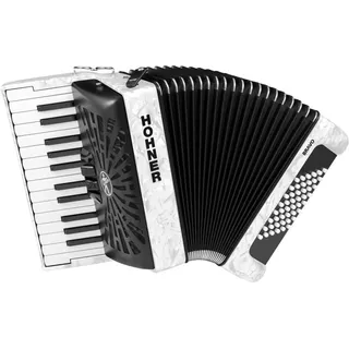 Hohner Bravo II 48 Silent Key Akkordeon Weiß