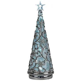 formano Dekofigur Eiskristall, Höhe: 30cm, Farbe: Silber, Motiv: Ranken silberfarben