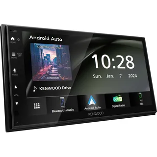 Kenwood DMX5023DABS Doppel-DIN Moniceiver mit DAB+, Bluetooth, Apple CarPlay, Android Auto, 6,8 Zoll Touchscreen
