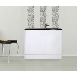 Respekta Unterschrank Komplettspüle 100 x 50 cm Weiß