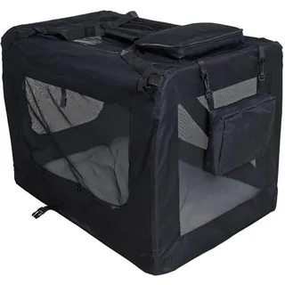 Estexo Hundebox Faltbox XXL Transporttasche faltbar Tierbox Hunde Schwarz