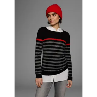 AJC Strickpullover bunt Schwarz/Grau/Rot 40/42