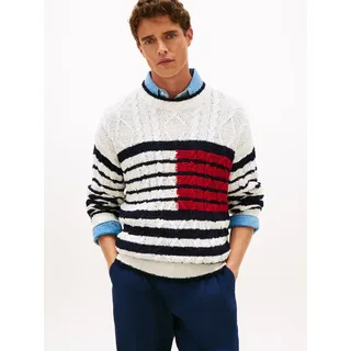 Tommy Hilfiger Strickpullover TOMMY HILFIGER "BRETON FLAG CABLE", Herren, Gr.