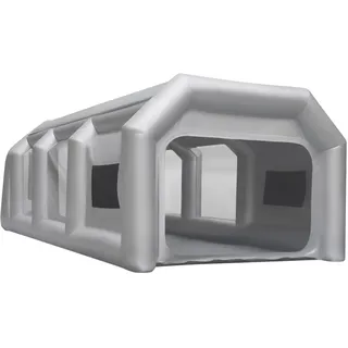 Dofanqing Aufblasbares Lackzelt Aufblasbare Lackierkabine regulierbare Belüftung grau geeignet für Auto Motorrad, stabil mit Heringen faltbar