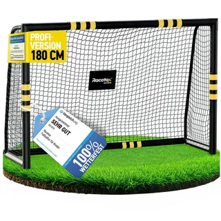 Racetex Fussballtore für Garten Kinder und Erwachsene mit [Anti-Rost Beschichtung] - Fußballtor Kinder inkl. Erdanker für optimalen Halt - Tor 1... - Schwarz
