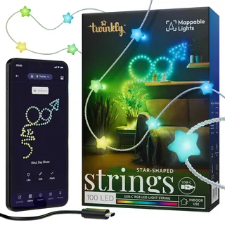 Twinkly LED-Lichterkette 6 m Transparent Mehrfarbig