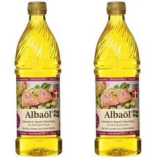 ALBAÖL - schwedische Rapsöl-Zubereitung mit Buttergeschmack 750ml (1 x 750ml Flasche) (Packung mit 2)