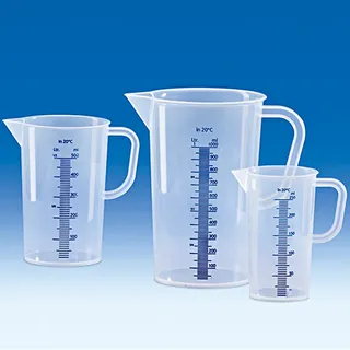 Vitlab - Messbecher, PP, erhabene blaue Skala, 50 ml,