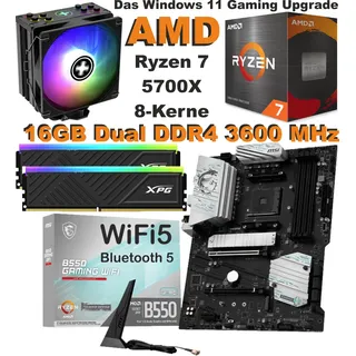 Bundle AMD Ryzen 7 5700X MSI B550 GAMING WIFI 16GB 3600MHz RAM RGB Kühler Kit