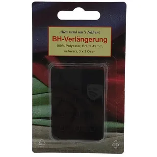 zettl GmBH BH Verlängerung Hakenverschluss BH-Erweiterung Rückenverschluss 3-reihig 45mm