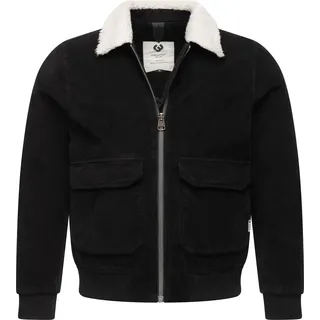 Cordjacke RAGWEAR "Aviss", Herren, Gr. XL (54), schwarz, Obermaterial: 100% Baumwolle; Innenfutter: 100% Polyester; Wattierung: 100% Polyester, gerade hüftbedeckend, Ärmel ohne Ärmelschlitz Rippstrickbündchen, Jacken, Wasserdichte Herren Übergangsjacke aus Kord