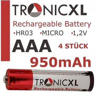 TronicXL 950mah Wiederaufladbare Batterie Ersatz Akku AAA für Schnurlostelefon Siemens Gigaset Panasonic Schnurlos Telefon