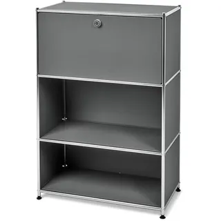 Tchibo - Sekretär Metall »Cn3« - 77,5x40x113,5cm - grau -