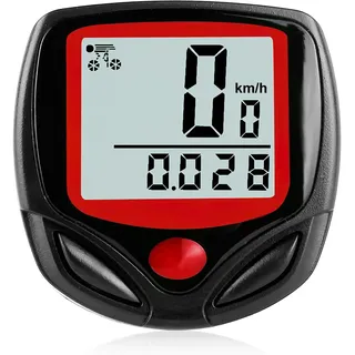 Kabelloser Fahrradtacho, Lcd-bildschirm, Geschwindigkeitssensor, Schwarz