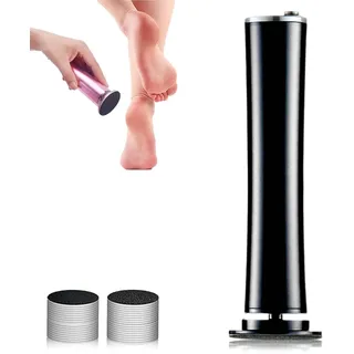 2025 Neue Callus Remover, Elektrisches Fußpflegegerät für Zuhause, Vielseitiges Hornhautentferner mit Schleifpapier Pads, Pediküre Set für Füße, Professionelles Pro Fußpflegegerät für alle (Schwarz)