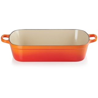 Le Creuset Bratreine Gusseisen, für alle Herdarten und Backöfen, 37 cm, 6,6 l Ofenrot