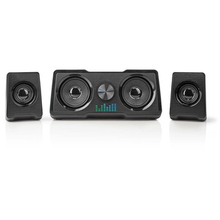 Nedis Gaming-Lautsprecher | Lautsprecherkanäle: 2.2 | Stromversorgung über USB | 3.5 mm Stecker | 48 W | LED | Lautstärke-Regler,