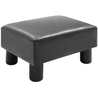 MC Star Sitzbank Chesterfield Hocker aus Kunstleder Schwarz 40x30x24cm (stilvoll & bequem für Wohnzimmer & Flur) schwarz