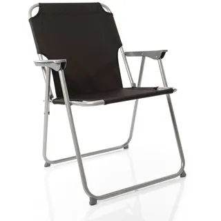 BigDean Campingstuhl Klappstuhl Schwarz