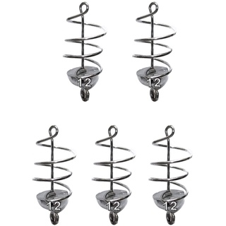 5 Stück Angeln Feeder 12g Fischköder Futterkorb Method Feeder Fishing Feeders Futterspiralen Futterkorb für Karpfenangeln Zubehör Angelkorb Set