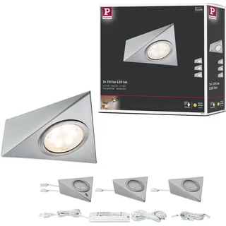 Paulmann LED Unterschrankleuchte Dreieck 3x2,8W 140x110mm 3x170lm 230/12V Eisen gebürstet