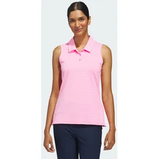 adidas ULTIMATE365 JACQUARD SLEEVELESS POLOSHIRT - Lucid Pink - M