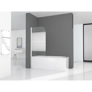 Aurlane Badewannenfaltwand 75 x 140 cm Weiß