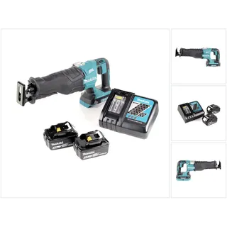Makita DJR 360 RT Akku Reciprosäge 36V ( 2x18V ) Brushless Säbelsäge + 2x 5,0 Ah Akku + Ladegerät