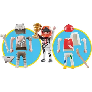 Playmobil Figures Multi-Set 3 in 1 Rennfahrer, Steinzeitmensch, Maler 9854