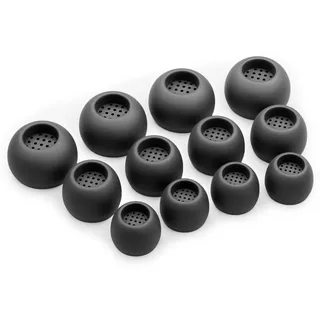 Okuli 12 x Silikon Ohrstöpsel Ohrhörer Gummi Tipps Für Sennheiser Momentum 4 Kopfhörer Ohrhörer in Schwarz
