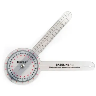 Cando Baseline® Goniometer, HiResTM, Kunststoff 360°-ISOM-Goniometer, Länge 20 cm