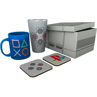 ABYstyle PLAYSTATION Gift Set Glass + Mug + 2 Coasters Classic 2019 - Geschenkset