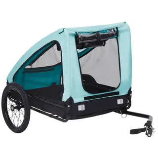 vidaXL Hundeanhänger blau/schwarz