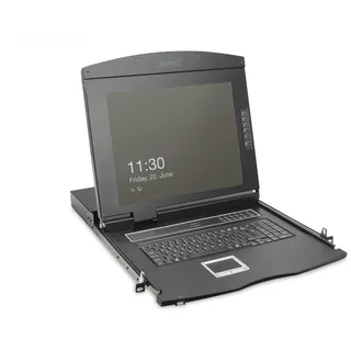 Digitus 19" HD-LCD-KVM-Konsole, 16 Port KVM-Konsole HDMI Maus, Tastatur 1920 x 1080 Pixel