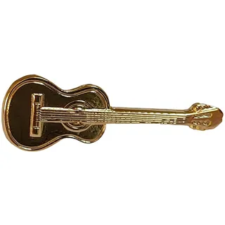 GEWA 980037 Unisex-Brosche Anstecknadel Gitarre, goldfarbig