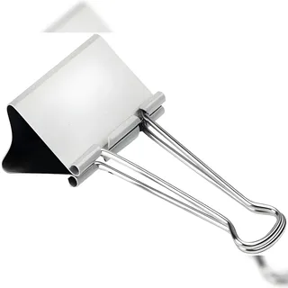 Alco Foldbackklammer Metall vernickelt 19mm weiß 12 Stück